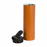Термокружка з герметичним клапаном Маріато 475 мл помаранчева, фото 4