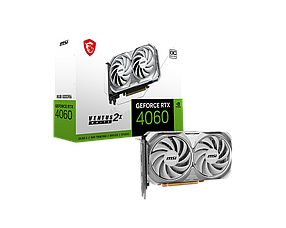 Відеокарта GeForce RTX 4060 8GB MSI Ventus 2X OC White (RTX 4060 VENTUS 2X WHITE 8G OC)