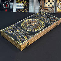 Нарди деревяні подарункові з ясеня Діва 64х32 см, фото 3