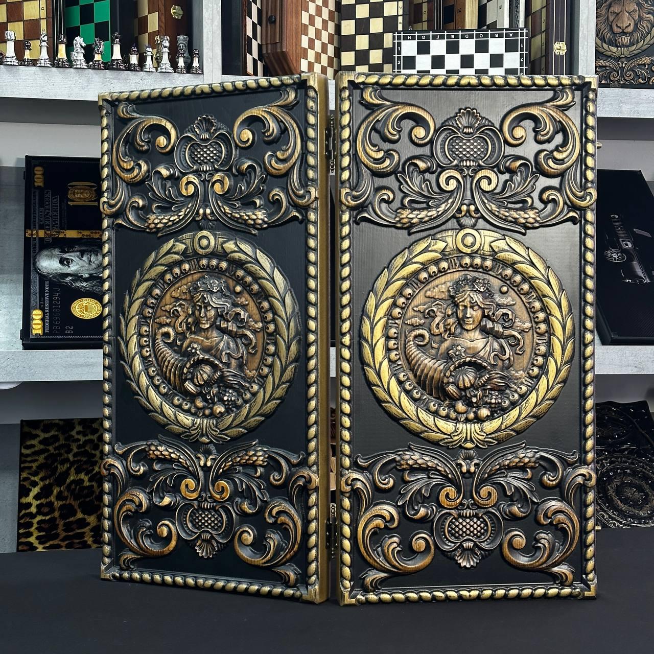 Нарди дерев'яні з ясеня Діва 64х32 см, фото 1