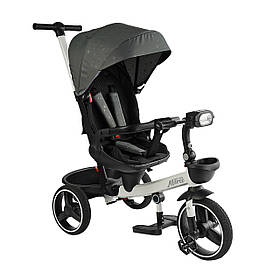Велосипед триколісний з батьківською ручкою Best Trike (поворот сидіння, фара) Marco 9155 / 603-85 Сірий