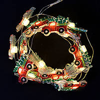 Гірлянда LED Yes! Fun на мідному дроті Авто Санти 20 LED тепло-біла 2,2 м на батарейках (801207), фото 3