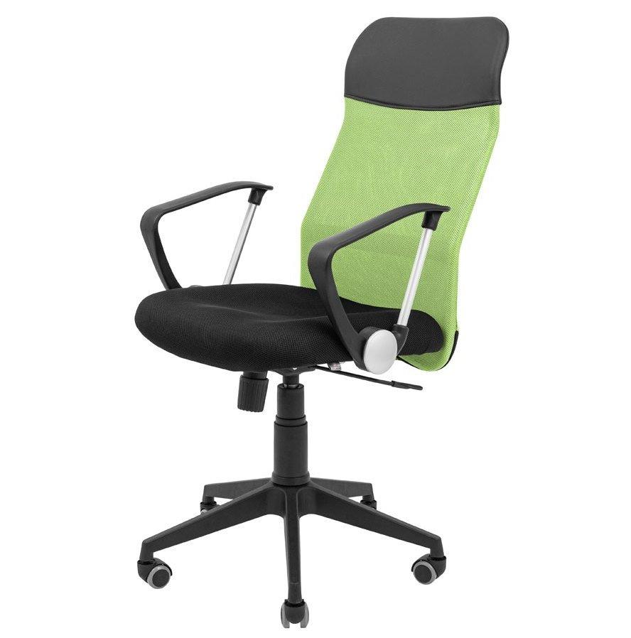 Офісне крісло із сітковою спинкою зеленого кольору, сидіння чорне хрестовина пластик Ультра Ю Ultra U Richman, фото 1