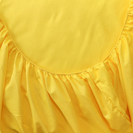 Яскраве жовте натяжне простирадло-чохол мікрофібра на гумці (120*200*25) однотонне полуторне, фото 2