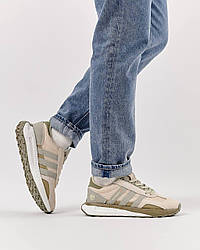 Чоловічі замшеві кросівки Adidas Originals Retropy E5 Beige Olive, кеди Адідас замша/сітка. Чоловіче взуття