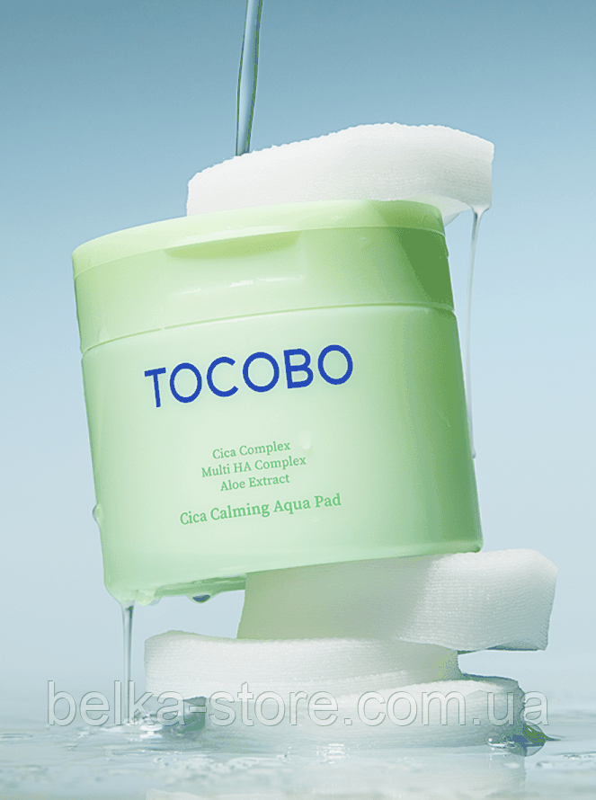 TOCOBO – Cica Calming Aqua Pad – Заспокійливі педи для обличчя – 60шт, фото 1