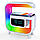 Акумуляторний Smart RGB нічник, годинник, бездротова зарядка, Bluetooth колонка, фото 4