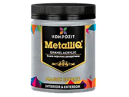 Емаль акрилова Kompozit METALLIQ срібло 0,5 кг.