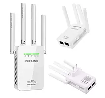Репітер підсилювач WiFi сигналу з 4 антенами ретранслятор Pix-Link до 300 мб/с repeater