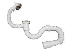 Сифон для ванни прямоточний з переливом MILLZ