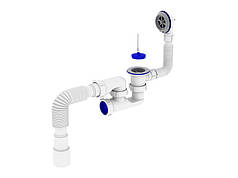 Сифон для ванни з ревізією та переливом MILLZ
