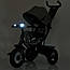 Дитячий триколісний велосипед Turbo Trike MT 1006-8 зі світлом музикою і батьківською ручкою сірий, фото 8