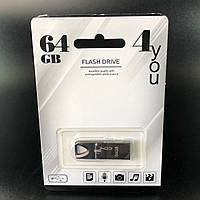Флеш-накопичувач Usb 64Gb 4you 117 Metal series Black