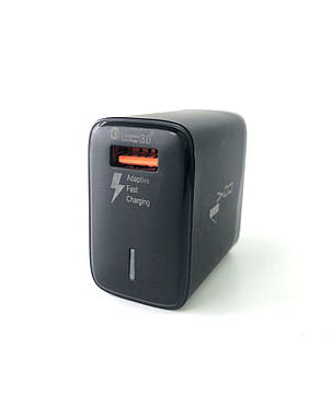 Зарядний пристрій 4you A43 (18W, QC3.0, 3A, 1USB) black, фото 2