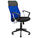 Офісне крісло із сітковою спинкою синього кольору, сидіння чорне хрестовина пластикова Ультра Ю Ultra U Richman, фото 5