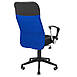 Офісне крісло із сітковою спинкою синього кольору, сидіння чорне хрестовина пластикова Ультра Ю Ultra U Richman, фото 4