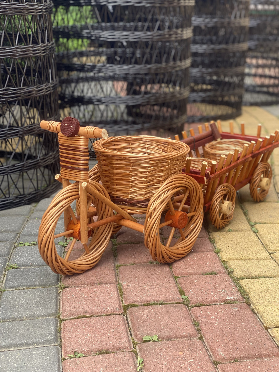 Плетений набір з лози для для саду. Арт:С075, фото 1