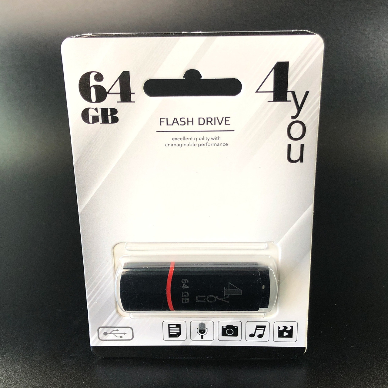 Флеш-накопичувач Usb 64Gb 4you 011 Classic series Black