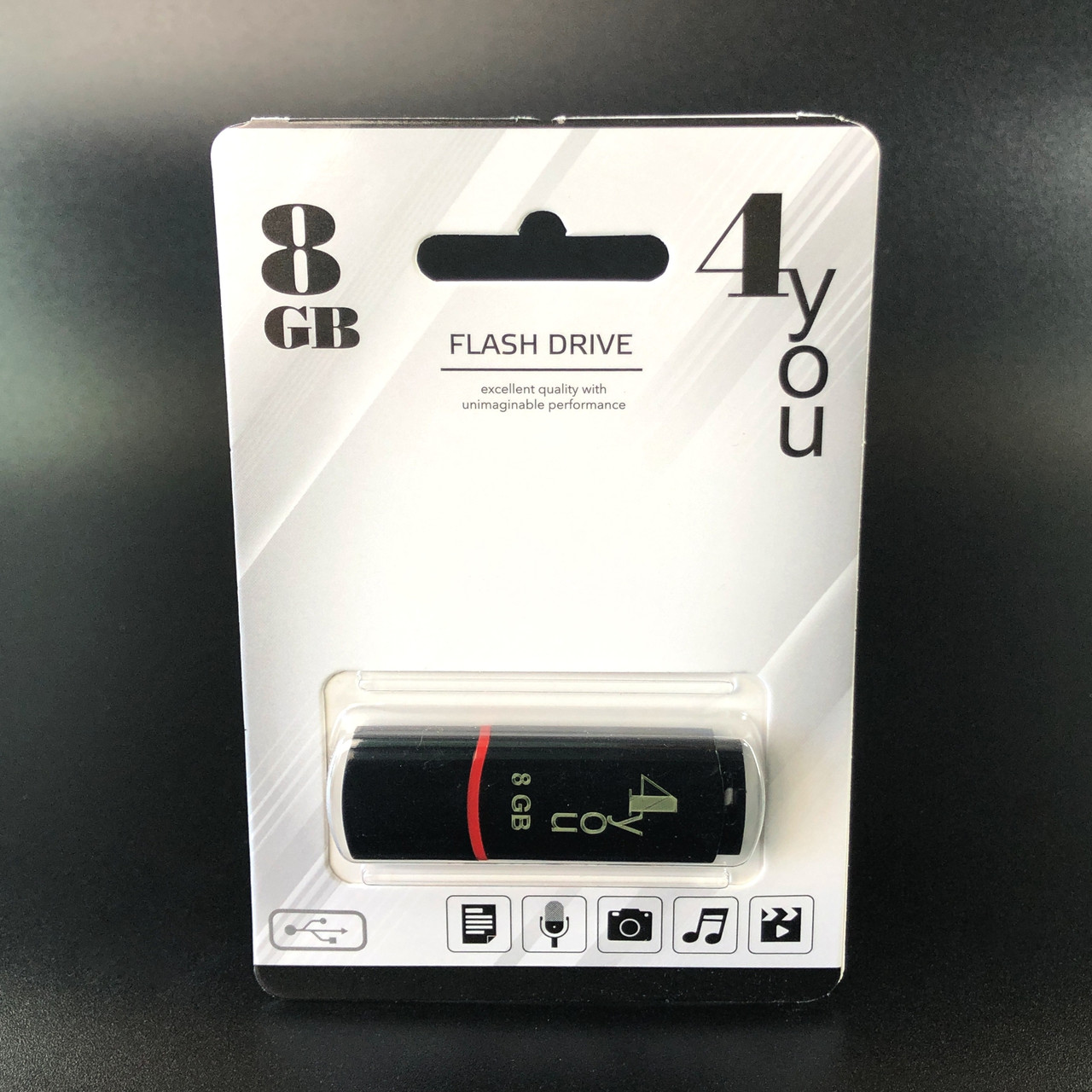 Флеш-накопичувач Usb 8Gb 4you 011 Classic series Black