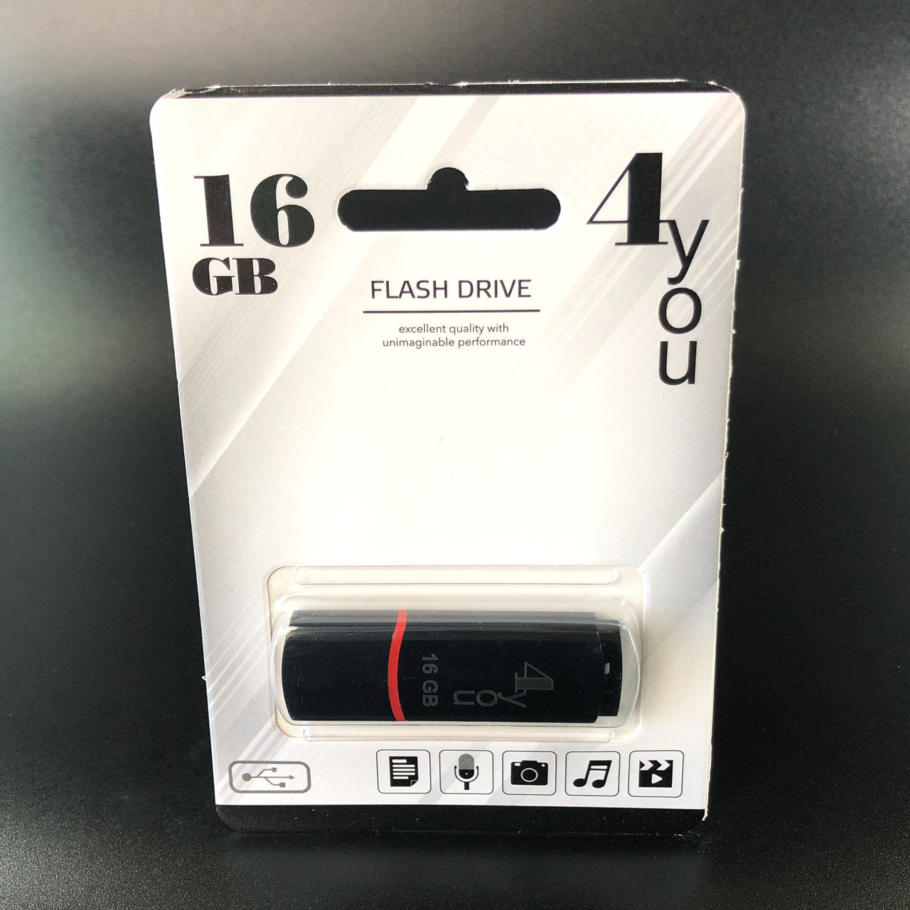 Флеш-накопичувач Usb 16Gb 4you 011 Сlassic series Black
