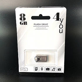 USB-накопичувач флешка на 8Gb 4you 106 Metal series Silver