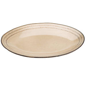 Сервірувальна керамічна тарілка 27,5 см у стилі ретро бежева