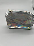 Дефект! Жіноча голографічна сумка через плече дитяча сумка LITTLE BEAUTY сіра біла срібна, фото 2