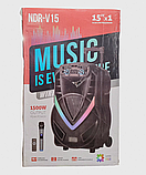 Бездротова акустична колонка NDR-V15 Bluetooth 1500Вт (динамік 40 Вт) 15 дюймів, фото 5