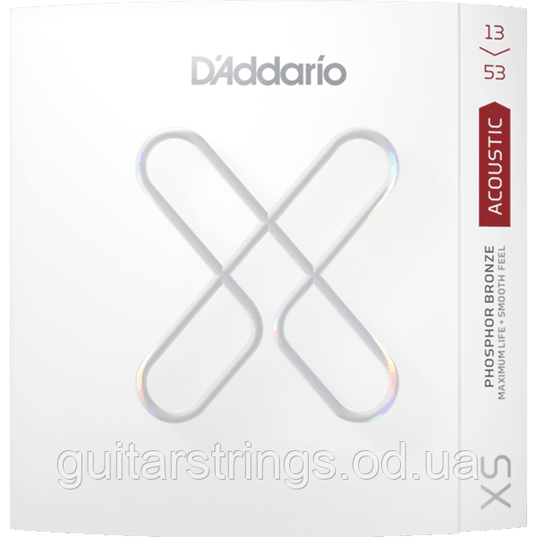 Струни D'Addario XSAPB1353 XS Phosphor Bronze Hybrid Light 13-53, фото 1