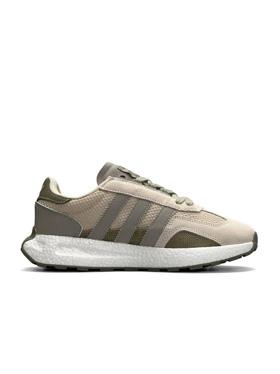 Чоловічі замшеві кросівки Adidas Originals Retropy E5 Beige Olive, кеди Адідас замша/сітка. 41