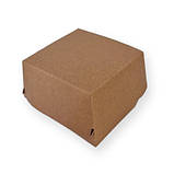 Коробка (упаковка) для гамбургера без логотипу розмір 125х125х90 50 шт/уп., фото 3