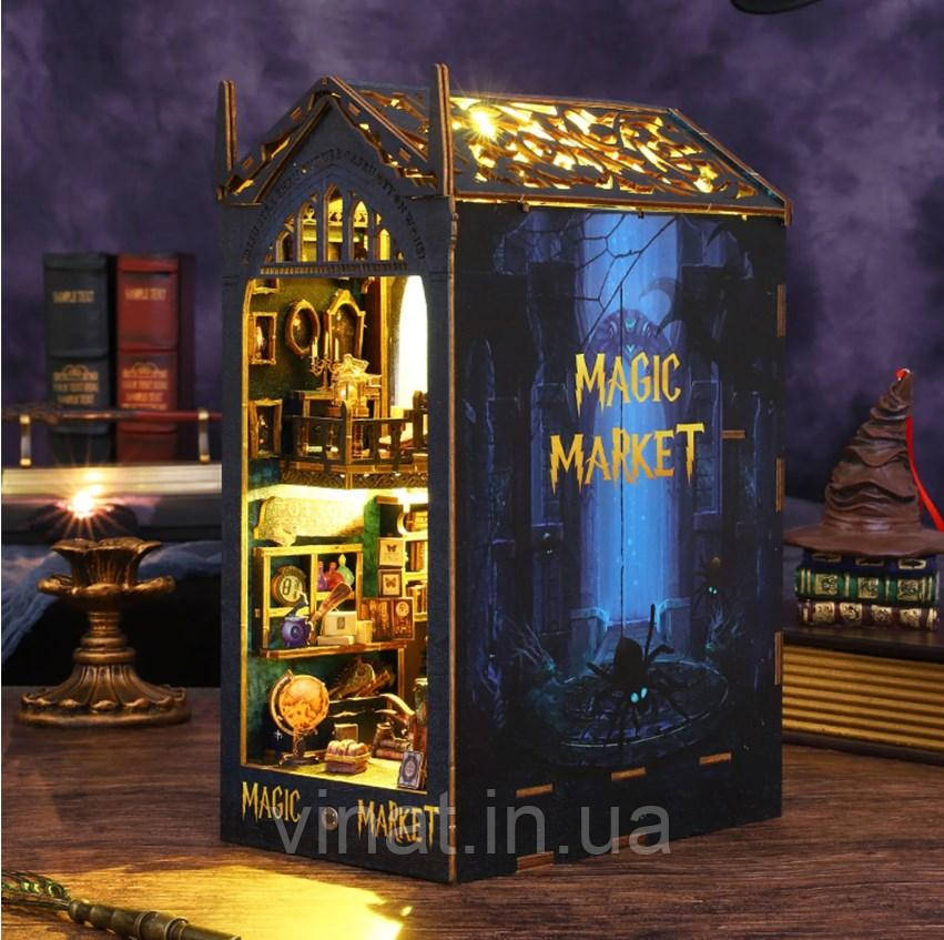 УЦІНКА! ПРИМ'ЯТА КОРОБКА! Бук Нук Magic Market Book Nook 3D пазл дерев'яна головоломка книжковий куточок JTSL-09