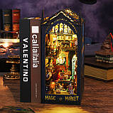 УЦІНКА! ПРИМ'ЯТА КОРОБКА! Бук Нук Magic Market Book Nook 3D пазл дерев'яна головоломка книжковий куточок JTSL-09, фото 8
