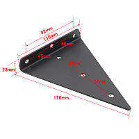 Кронштейн для полочек Jinrongda Triangle-17 (170x130мм) 1шт Черный