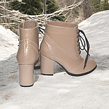 Шкіряні черевики на високих підборах, фото 4