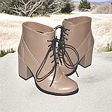 Шкіряні черевики на високих підборах, фото 2