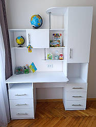 Стіл комп'ютерний Оскар прямий пенал правий білий