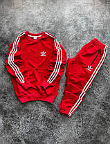 Чоловічий спортивний костюм 4 в 1 Adidas світшот штани штани футболка шкарпетки чорний з лампасами весна-осінь, фото 4