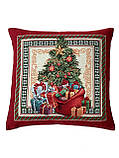 Декоративна наволочка Новорічна 45х45 см, гобелен JOUETS, фото 5