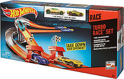 Турбо Перегони 2 машинки Трек Хот Вілс Hot Wheels Mattel Turbo Race Set incl. 2 cars