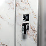 Гідромасажний бокс TKF 100-1 BG 100х100x215 см душовий бокс Vivia напівкруглий низький піддон розсувні двері, фото 5