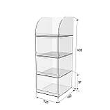 Підставка EKOSTAR під товар вітрина 4-х ярусна 130х160х400, фото 3