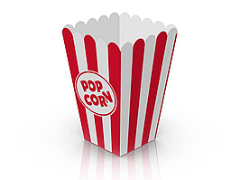 Відро V24 квадратне для попкорну 700 мл, упаковка 50 шт