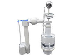 Зливний комплект: механізм зі штоковим режимом зливу (хром) + заливу.клапан з боків.под., 1/2" MILLZ BK1R0910