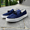 Сині лофери на білій підошві 41 розмір, фото 2