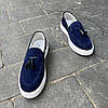 Сині лофери на білій підошві 41 розмір, фото 3