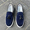 Сині лофери на білій підошві 41 розмір, фото 7