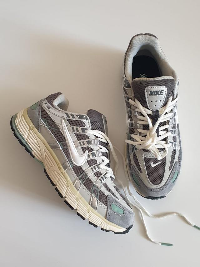 Мужские кроссовки Nike P-6000 Gray Green Серые с зеленым