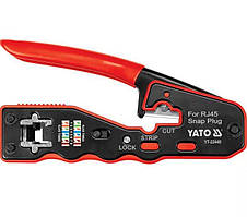 Кліщі для обтискання та зачищення дротів тип RJ45,L=135 мм YATO YT-22440