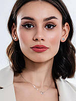 Срібні сережки пусети Сердечка